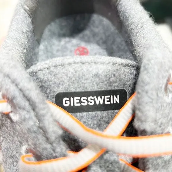 GIESSWEIN Merino Wool Runners Shoes Womens US 8 euro 39 Gray Athletic Lace Up