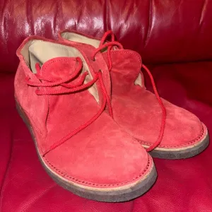 GIORGIO Armani red suede boots