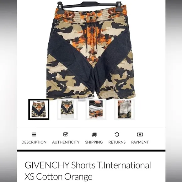 Givenchy Camo Shorts