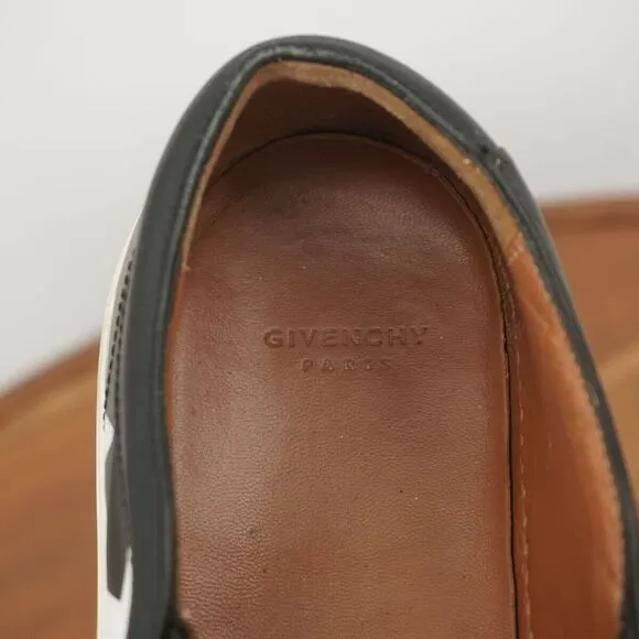 Givenchy Womens Sneakers Slip On Shoes Black White Stars Leather Size 36.5 / 6US