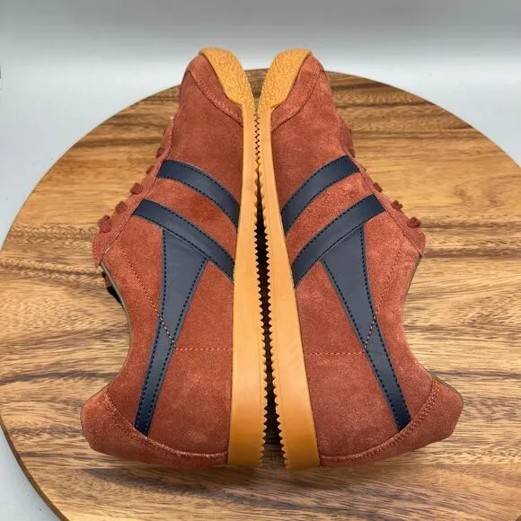 Gola Harrier Shoes Mens Size 11 Orange Red Suede Trainers Walking Comfort Casual