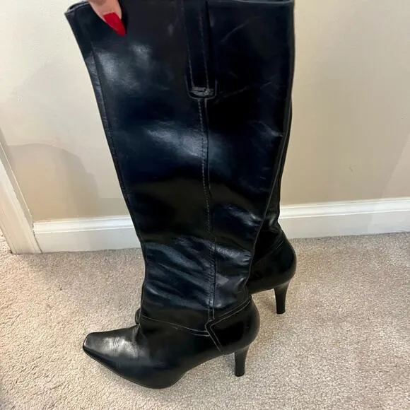 Gorgeous Marc fisher tall black leather boots 6.5
