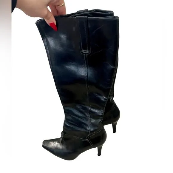 Gorgeous Marc fisher tall black leather boots 6.5