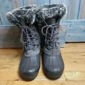 Gray Faux Fur Duck Boots Smith’s Size 11 Women’s Ski Shoes