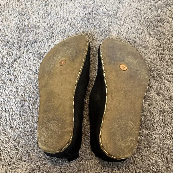 Groundz GROUNDING Shoes Women's SIZE 41 10 Barefoot Slip On Black Leather Casual