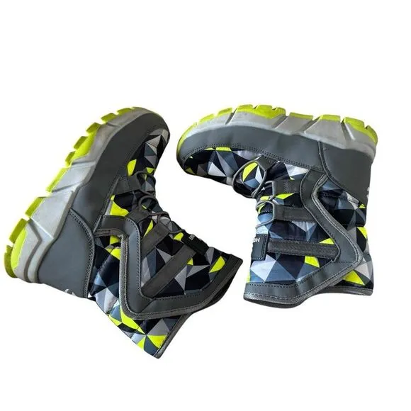 GUBARUN Kids Youth Snow Boots Winter Waterproof Slip Resistant  Shoes SZ 1.5