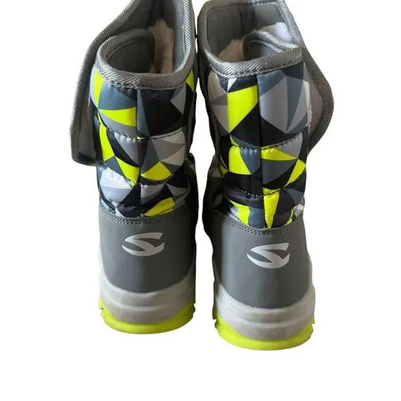 GUBARUN Kids Youth Snow Boots Winter Waterproof Slip Resistant  Shoes SZ 1.5