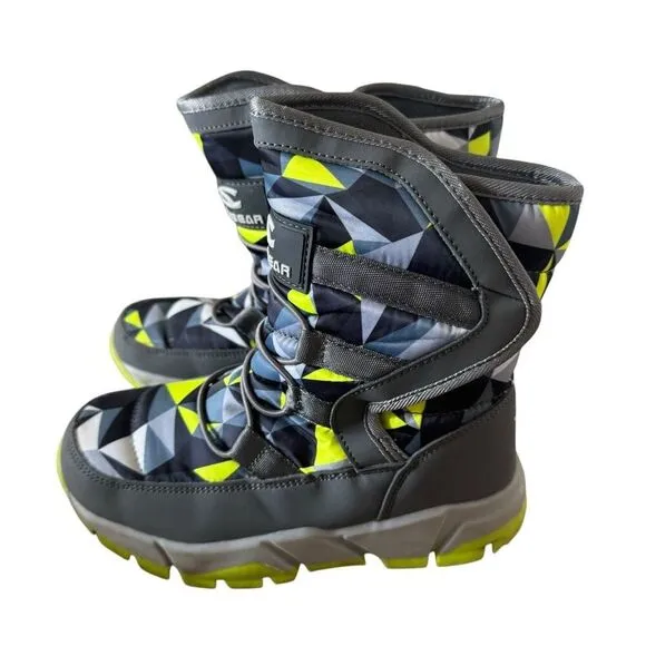 GUBARUN Kids Youth Snow Boots Winter Waterproof Slip Resistant  Shoes SZ 1.5