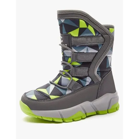 GUBARUN Kids Youth Snow Boots Winter Waterproof Slip Resistant  Shoes SZ 1.5
