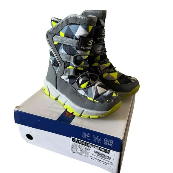 GUBARUN Kids Youth Snow Boots Winter Waterproof Slip Resistant  Shoes SZ 1.5