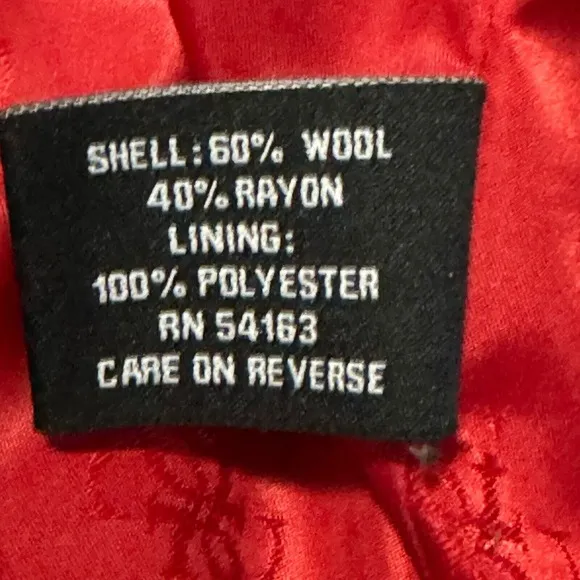 Guess Red Wool Blend Coat Women’s Size Large‎