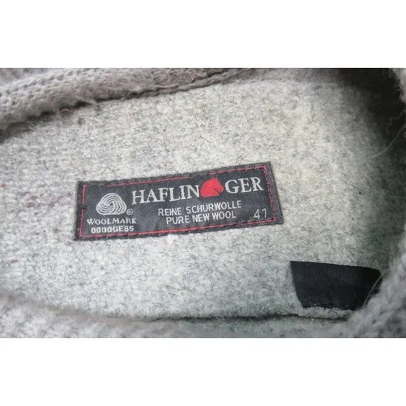 Haflinger Slippers Women 41 OWL Handmade Germany Wool Lined Comfy House Shoes