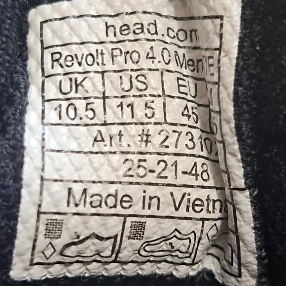Head Revolt Pro 4.0 Men's Tennis Shoes   Size 11.5