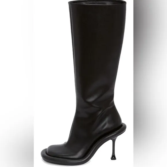 Heel Boots Round Toe Side Zipper Elastic Knee High Sexy Dress Platform Stretch