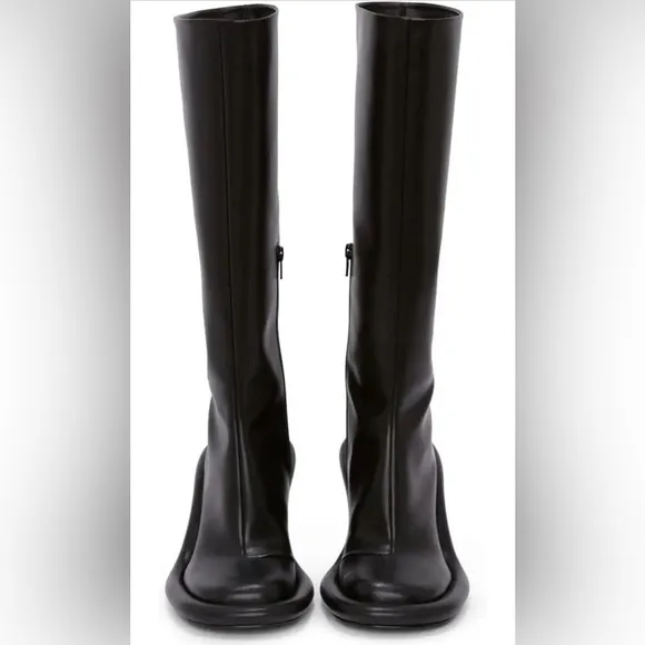 Heel Boots Round Toe Side Zipper Elastic Knee High Sexy Dress Platform Stretch