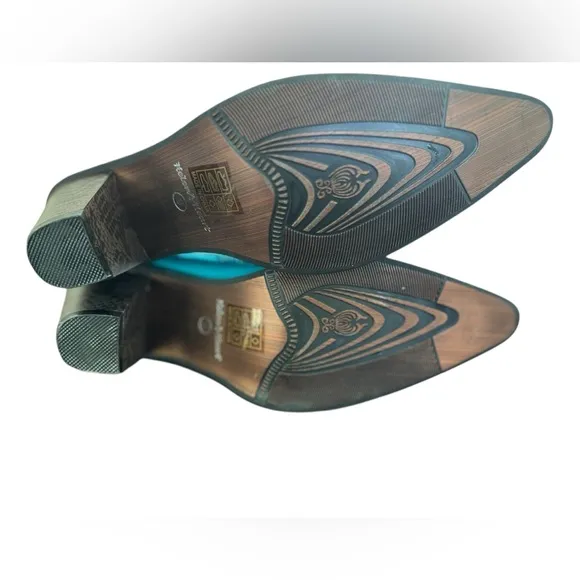 Helen’s Heart Turquoise Sequin Western Boots – Size 9