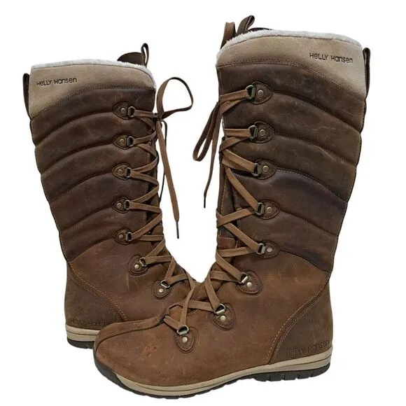 Helly Hansen Waterproof SKULD 3 Lace Up Lined Winter Boots Cornstalk/Slate Sz 6
