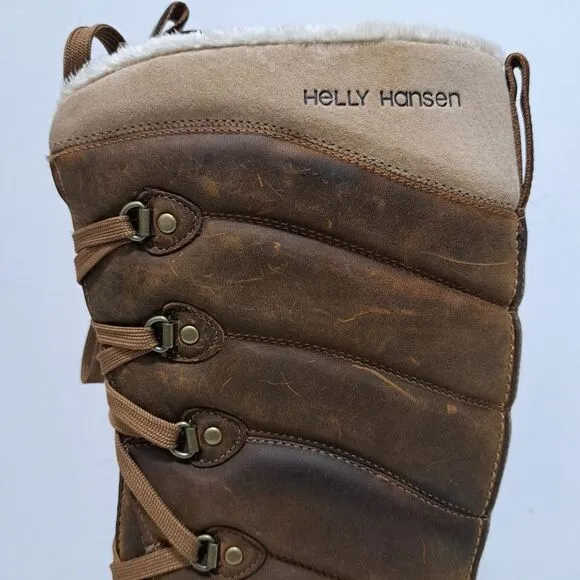 Helly Hansen Waterproof SKULD 3 Lace Up Lined Winter Boots Cornstalk/Slate Sz 6