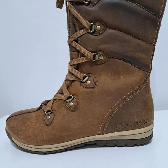 Helly Hansen Waterproof SKULD 3 Lace Up Lined Winter Boots Cornstalk/Slate Sz 6