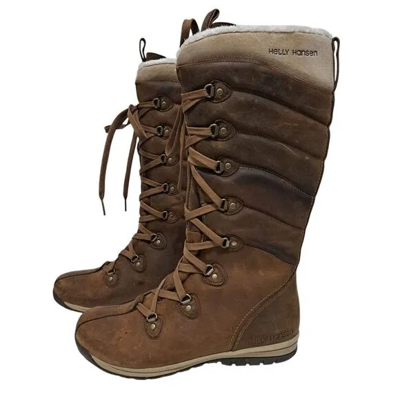 Helly Hansen Waterproof SKULD 3 Lace Up Lined Winter Boots Cornstalk/Slate Sz 6