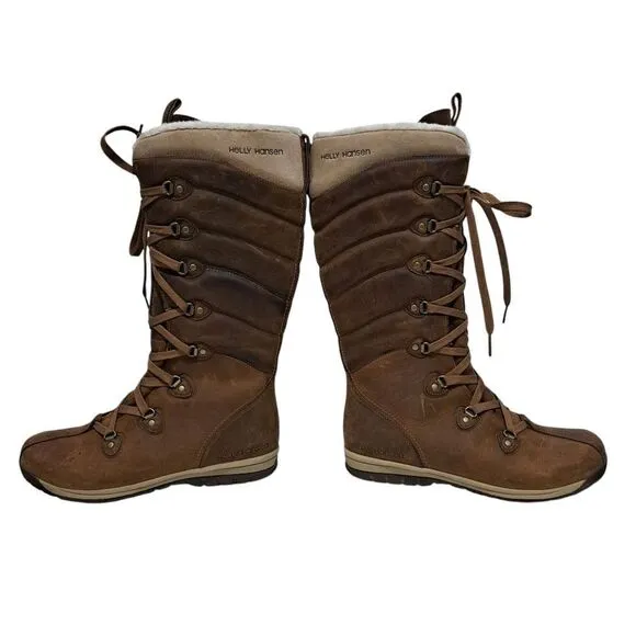 Helly Hansen Waterproof SKULD 3 Lace Up Lined Winter Boots Cornstalk/Slate Sz 6