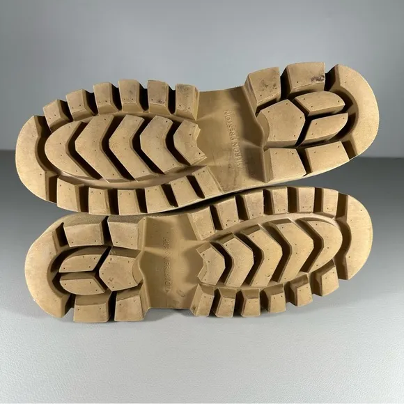 Heron Preston Beige Military Combat Boots
