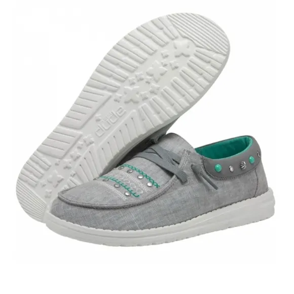 Hey Dude Ladies Wendy Annex Rodeo Grey Casual Shoes