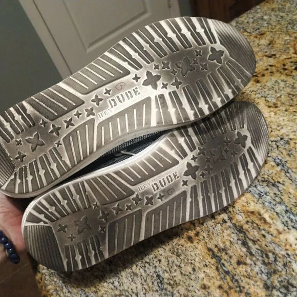 Hey Dude Wally Sox Stitch Ice Gray Green Slip-On Casual Comfort Shoes Mens Sz 14
