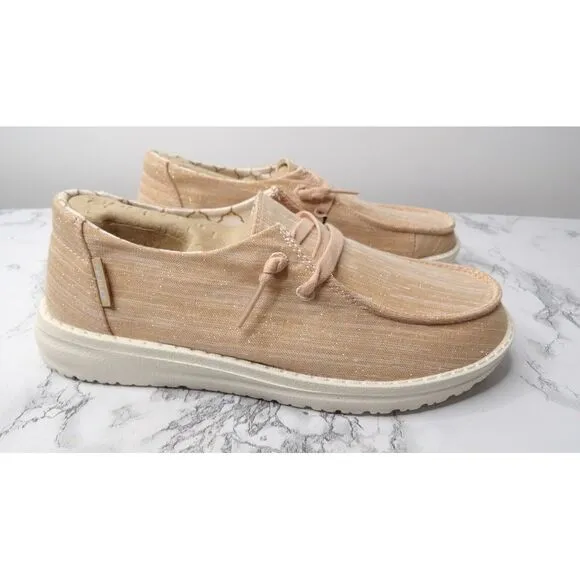 Hey Dude Wendy Comfort Shoes Sparkling Rose Gold Pink Womens‎ US Size 6