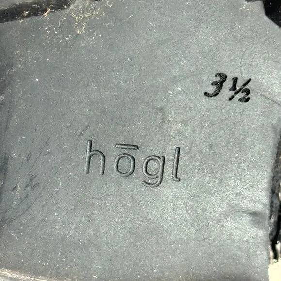 hōgl leather tall black boots size 3.5