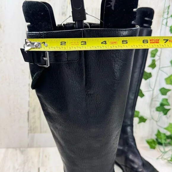 hōgl leather tall black boots size 3.5