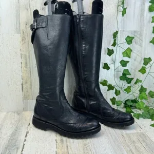 hōgl leather tall black boots size 3.5