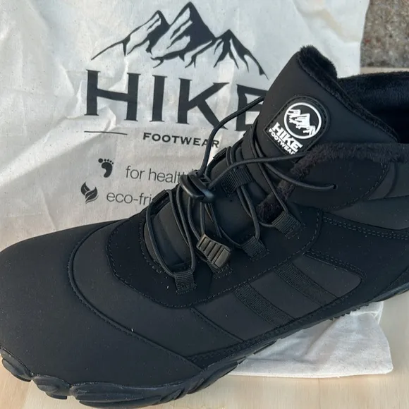 Hike footwear Caspar Non-slip Waterproof Winter Barefoot boots men’s black EU 48