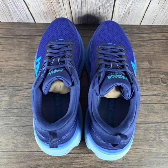 Hoka One One Bondi 8 Running Shoes Men's Sz 11 D Bellwether Blue (Worn Briefly)