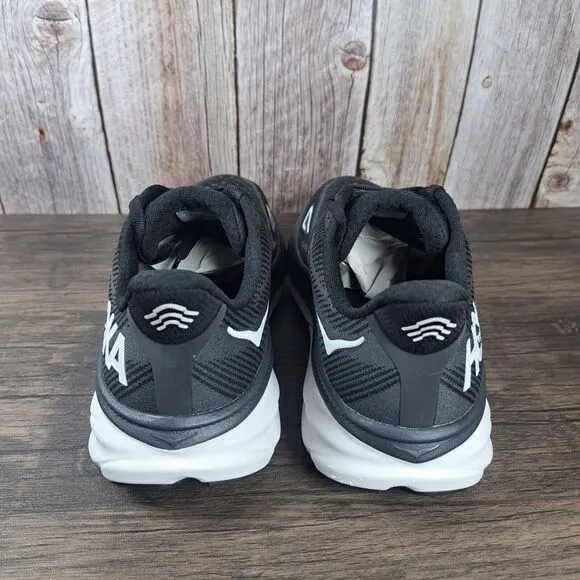 Hoka One One Clifton 9 Women's Sz 8.5 B Running Shoes Black White (VGC)