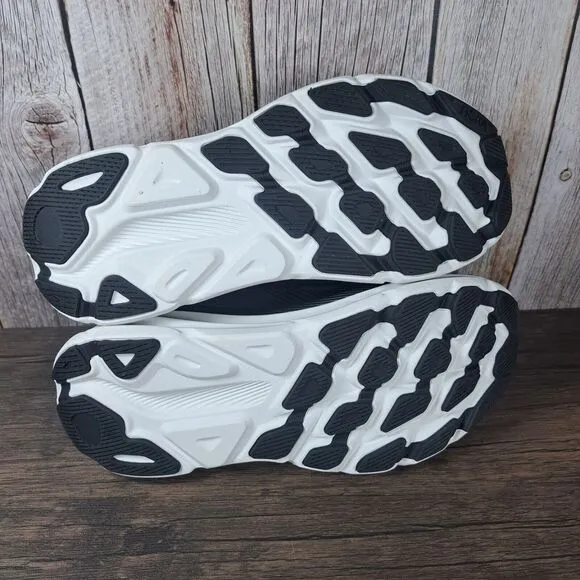 Hoka One One Clifton 9 Women's Sz 8.5 B Running Shoes Black White (VGC)