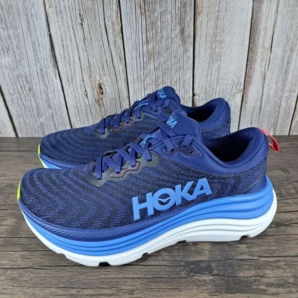 Hoka One One Gaviota 5 Running Shoes Men's Sz 7 D Bellwether Blue Evening Sky