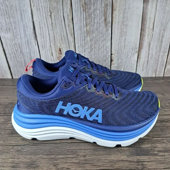 Hoka One One Gaviota 5 Running Shoes Men's Sz 7 D Bellwether Blue Evening Sky