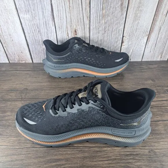 Hoka One One Kawana Balanced Running Shoes Women's Sz 8.5 B Black Copper (VGC)