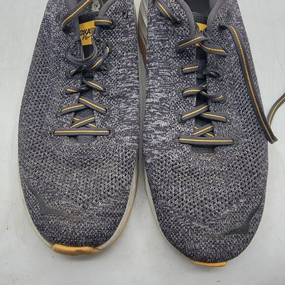 Hoka One One Mach Mens 11 Gray Yellow Athletic Shoes Outdoors Comfort Running