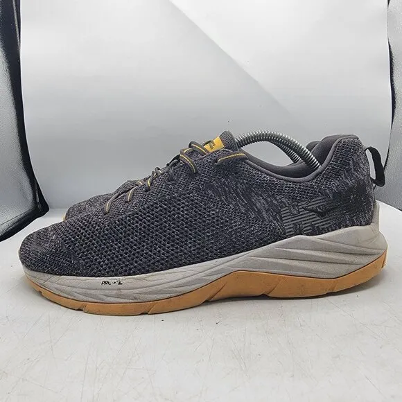 Hoka One One Mach Mens 11 Gray Yellow Athletic Shoes Outdoors Comfort Running