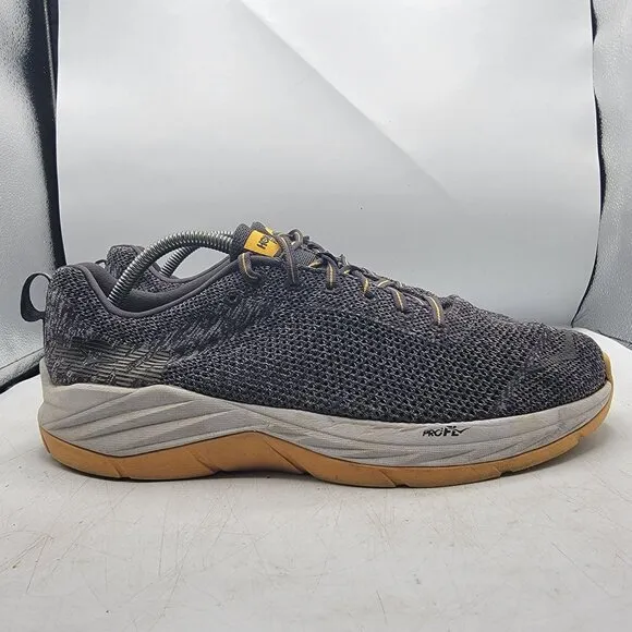 Hoka One One Mach Mens 11 Gray Yellow Athletic Shoes Outdoors Comfort Running