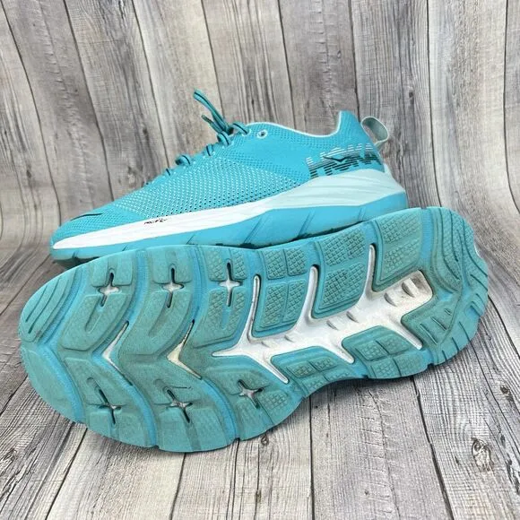 Hoka One One Mach Women’s 8.5 Blue Athletic Running Sneaker Shoes 1019280