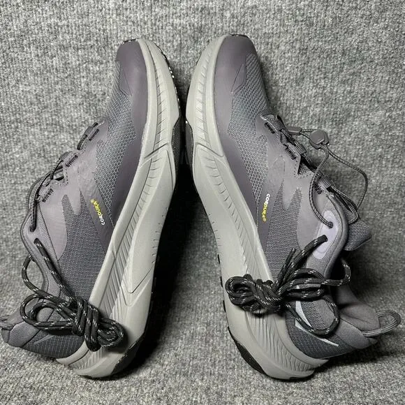 Hoka One One Transport GTX 1133957-GXY Mens 11.5D Sneaker Gray Toggle Lace Shoes