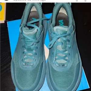 Hoka Unisex 13 Bondi L Leather GTX GoreTex UTeal Blue Cushioned Shoes NWOT