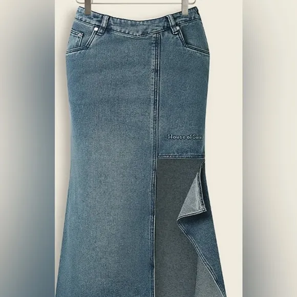 House of Sunny Blue High Low Skirt