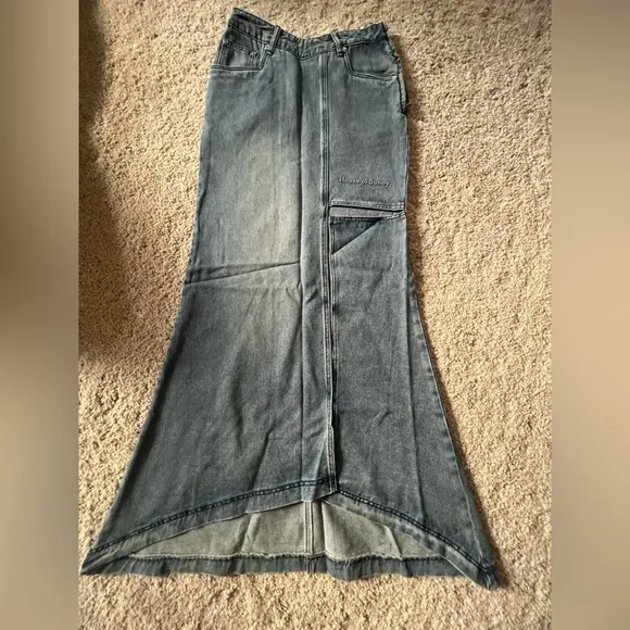 House of Sunny Blue High Low Skirt