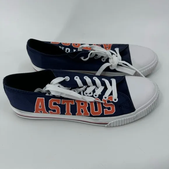 Houston Astros MLB Low Top Logo Canvas Shoes