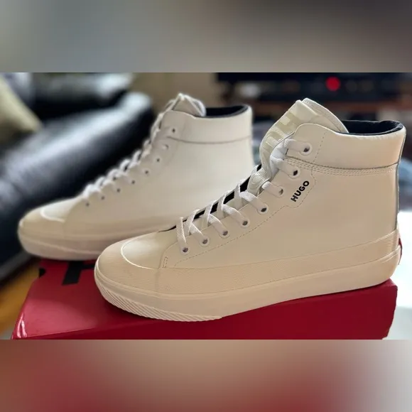 Hugo Boss White High-Top Sneakers