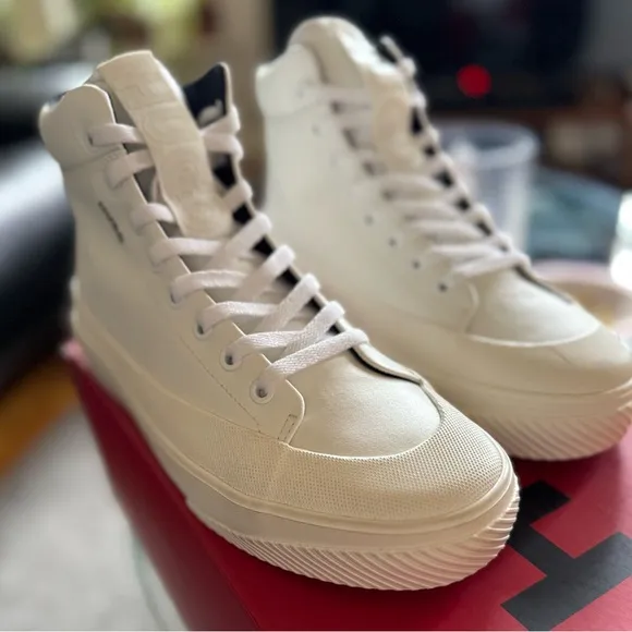 Hugo Boss White High-Top Sneakers